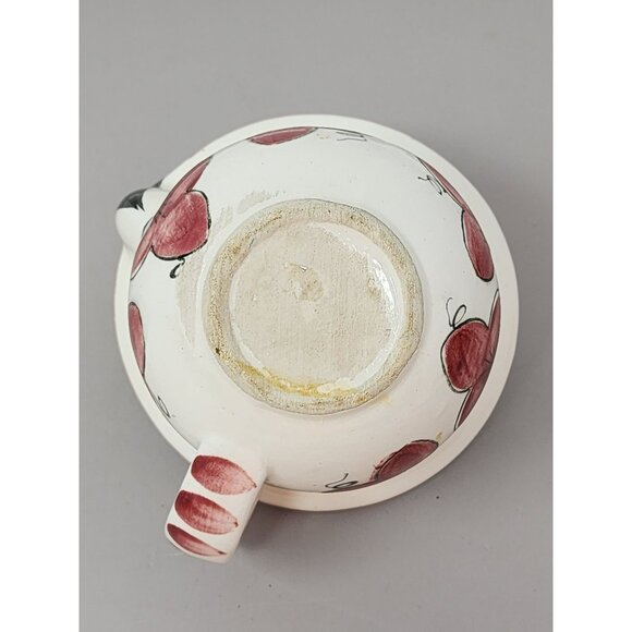 Vintage Ceramic‎ Skunk-Themed Ashtray With Floral Design & Humorous Text - Picture 6 of 10